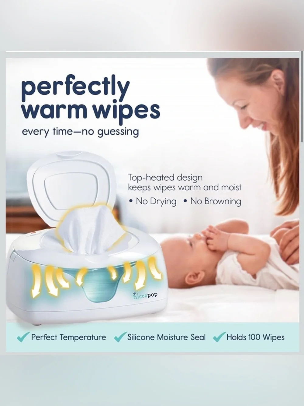 Hiccapop Baby Wipe Warmer and Baby Wet Wipes Dispenser